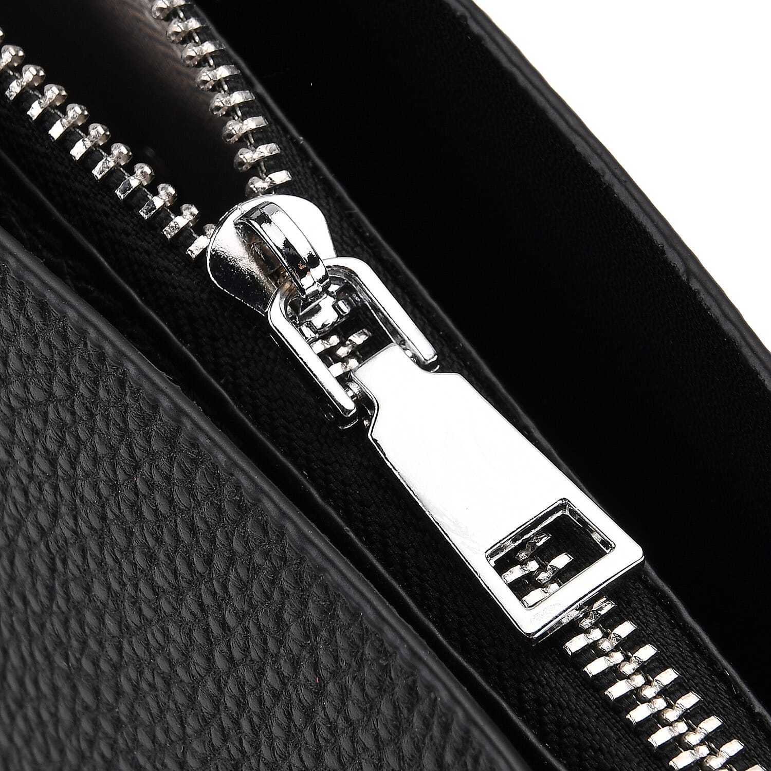 Genuine Leather Trendy Tote Bag - Black