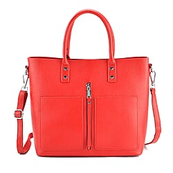 Genuine Leather Tote Bag - Beige