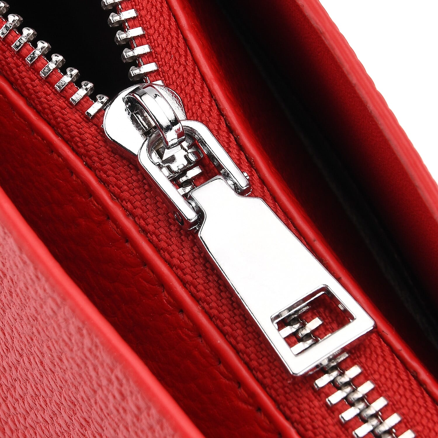 Genuine Leather Trendy Tote Bag - Red