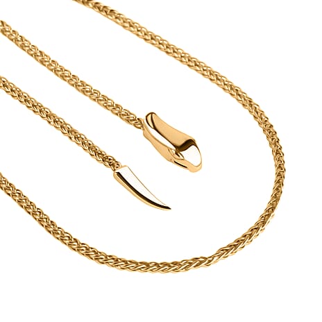 Designer Inspired - 9K Yellow Gold Serpent Adjustable Spiga Necklace (Size - 22), Gold Wt. 5.26 Gms.