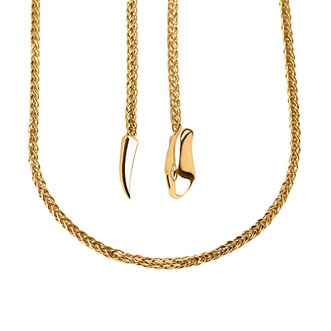 Designer Inspired - 9K Yellow Gold Serpent Adjustable Spiga Necklace (Size - 22), Gold Wt. 5.26 Gms.