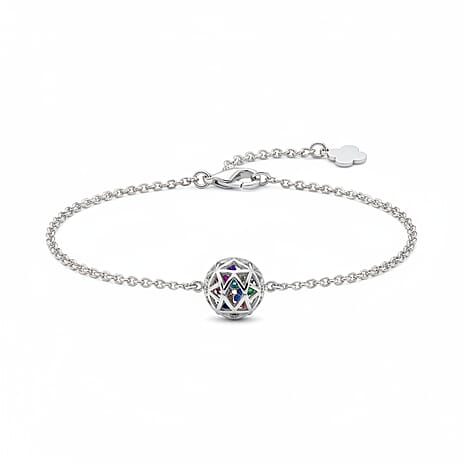Close Out Deal - Multi Gemstones Bracelet (Size - 7.5 with Ext) with Lobster Clasp Sterling Silver 2.30 Ct.
