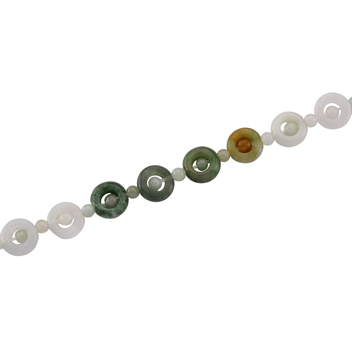 Super Find White Jade Necklace (Size - 20 - 2 Ext) in Rhodium Overlay Sterling Silver 150.00 Ct.