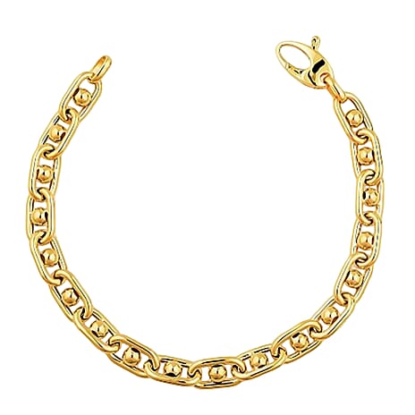 Designer Inspired Close Out  - 9K Yellow Gold Mariner Rollerball Bracelet (Size 7.5) Gold Wt 6.76 Gms.