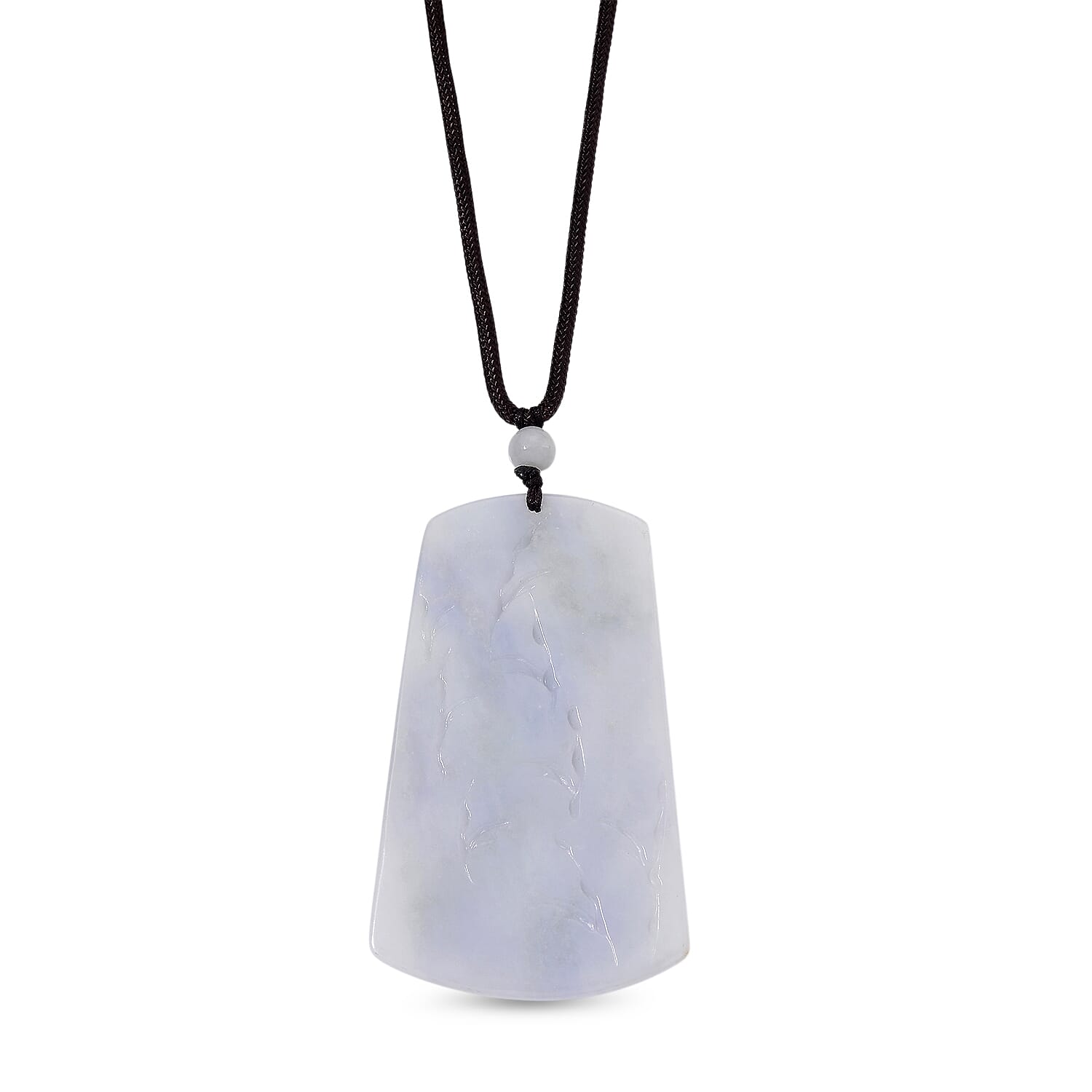 Carving Jade Stone Necklace (Size - 28) with Adjustable Thread 190.00 Ct.