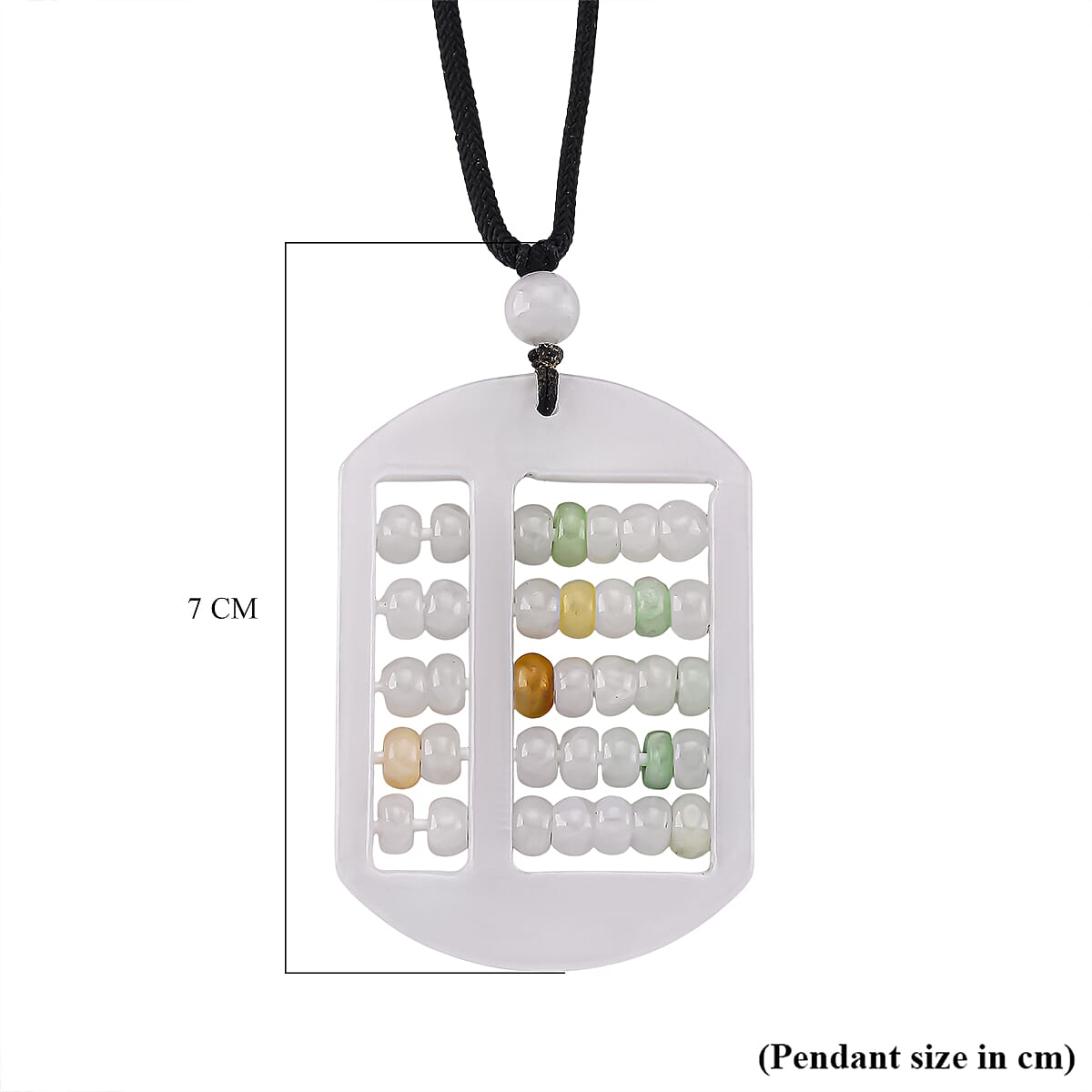 LIMITED EDITION - Jade Abacus Necklace (Size 28 Adjustable) with Adjustable Thread 120.00 Ct.