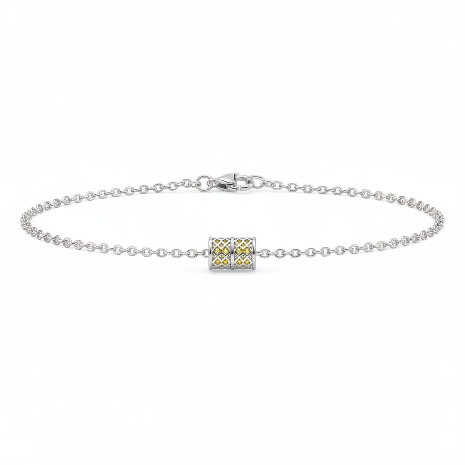 Citrine Bracelet (Size - 6 - 1.5 Ext) with Lobster Clasp Sterling Silver 8.25 Ct.