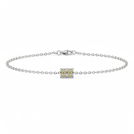 Citrine Bracelet (Size - 6 - 1.5 Ext) with Lobster Clasp Sterling Silver 8.25 Ct.