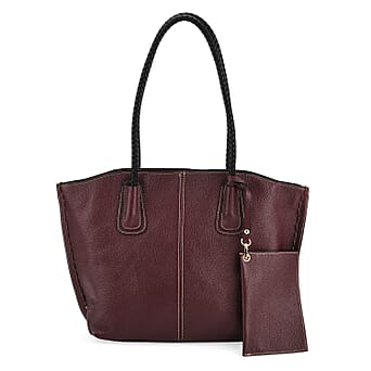 https://tjcuk.sirv.com/Products/81/8/8181470/Leather-Patterned-Tote-Bag-Size-31x12x31-cm-Burgundy-Burgundy_8181470.jpg?w=342&h=342