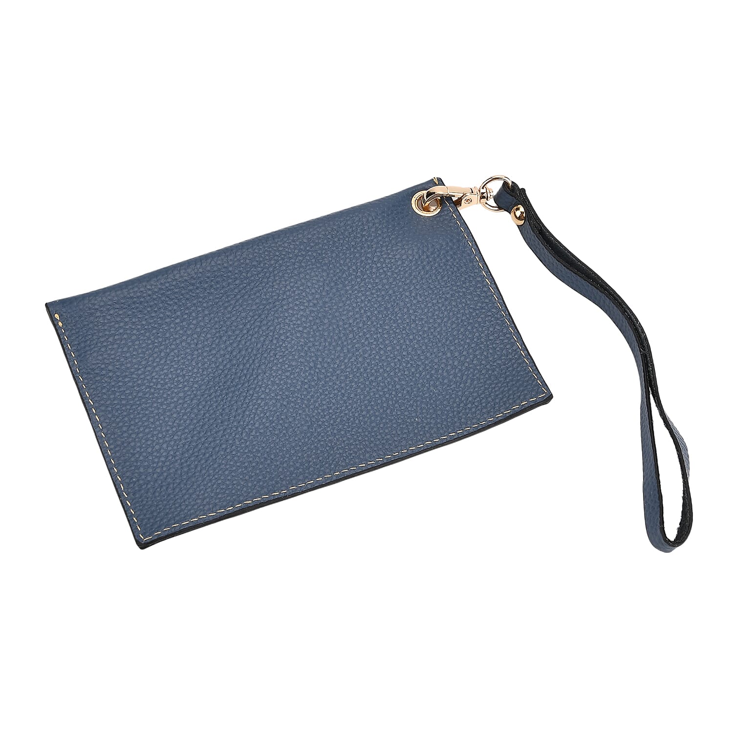 Genuine Leather Tote Bag (31.5cm) with Matching Detachable Coin Purse - Blue