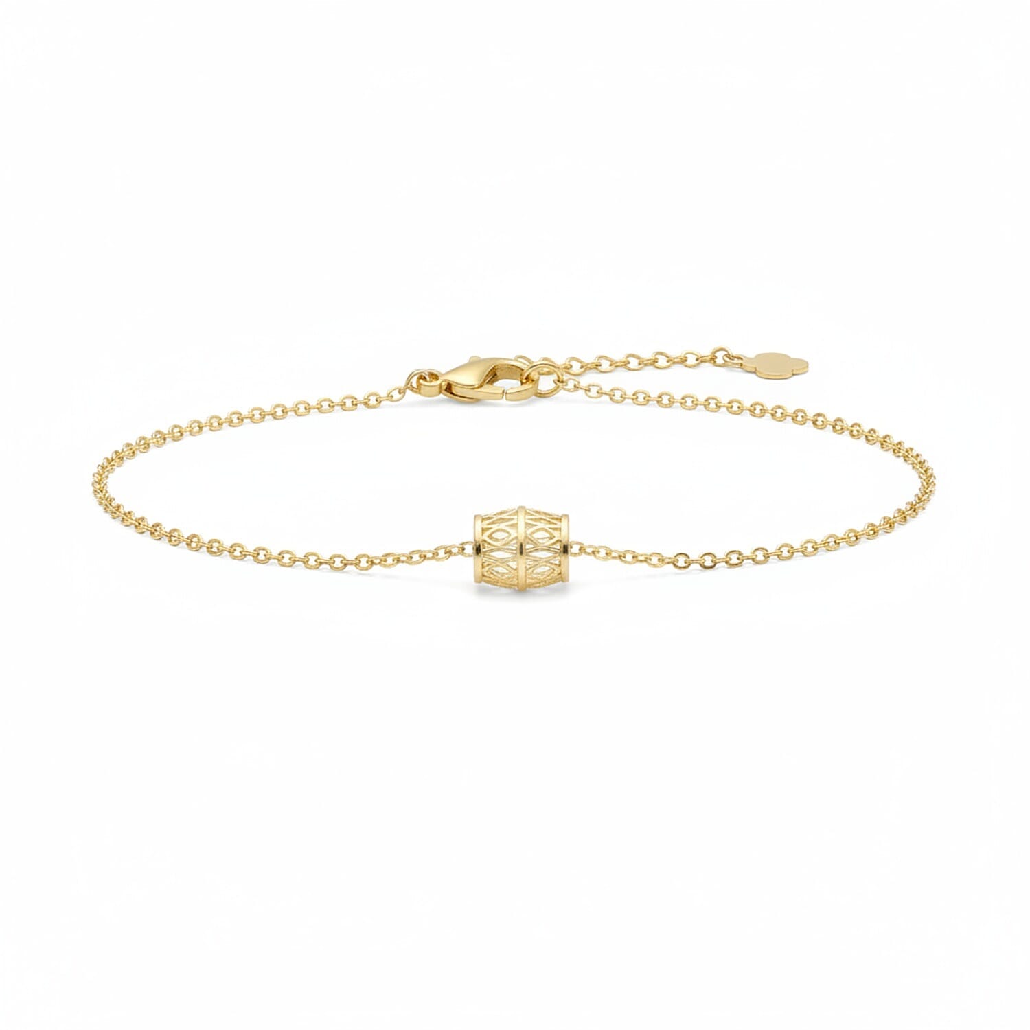 Rhodolite Garnet Bracelet (Size - 7 with Ext) with Lobster Clasp in Yellow Gold Plated Sterling Silver 1.95 Ct.