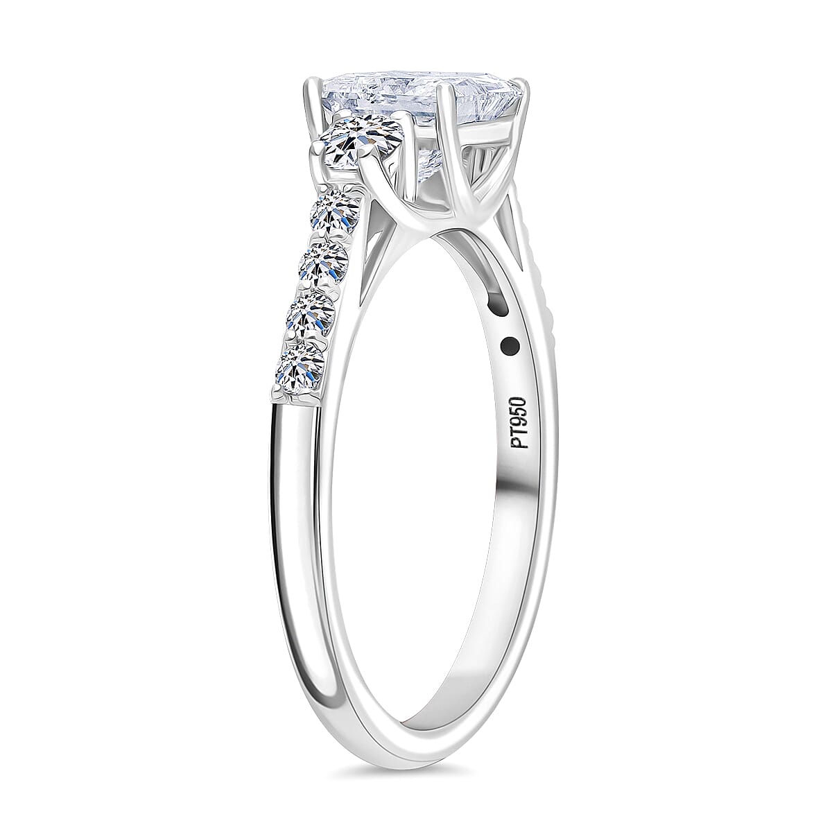 Luxuriant - 950 Platinum IGI Certified (VS-EF) Lab Grown Diamond Ring 1.50 Ct.