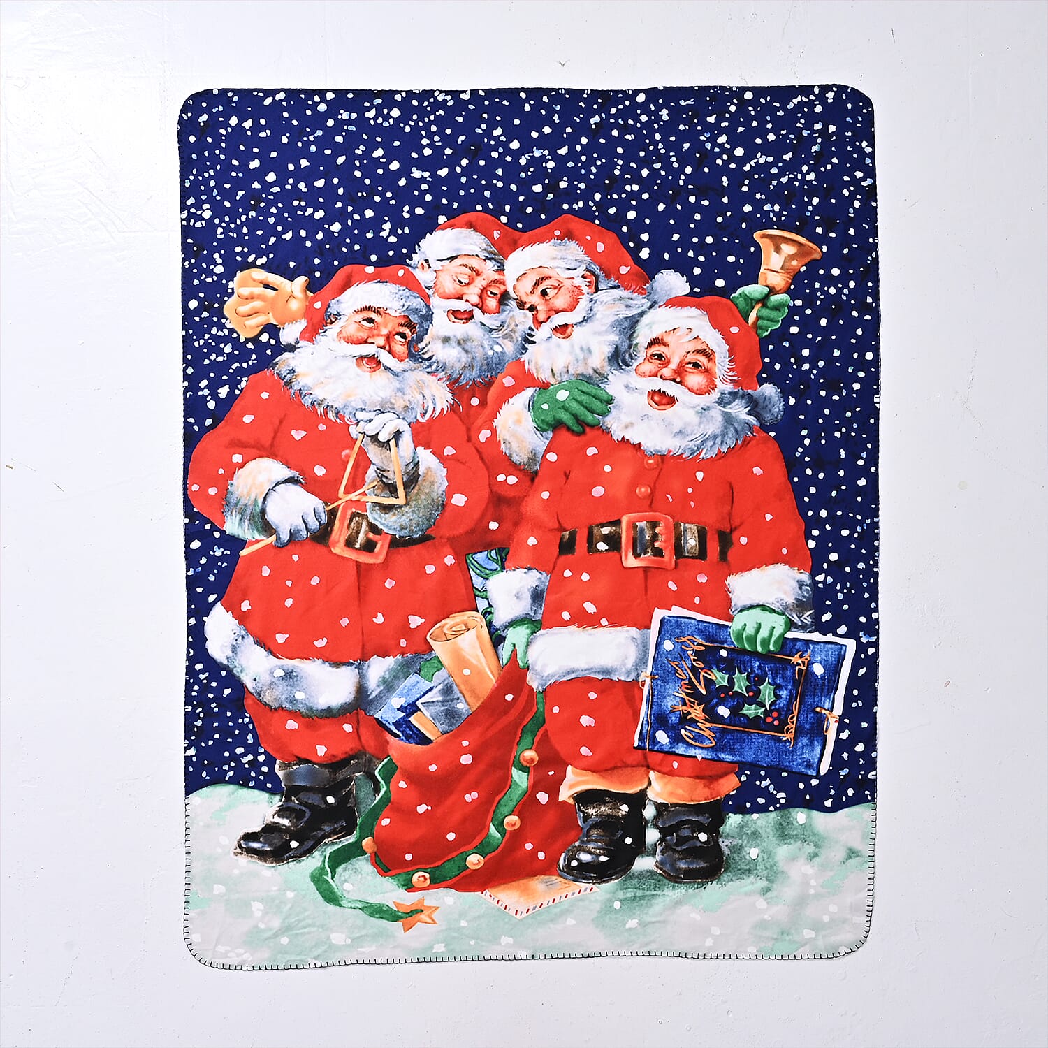 MUST HAVE GIFT IDEA- Santa Claus Digital Print Cosy Fleece Throwt (220gsm) - Santa