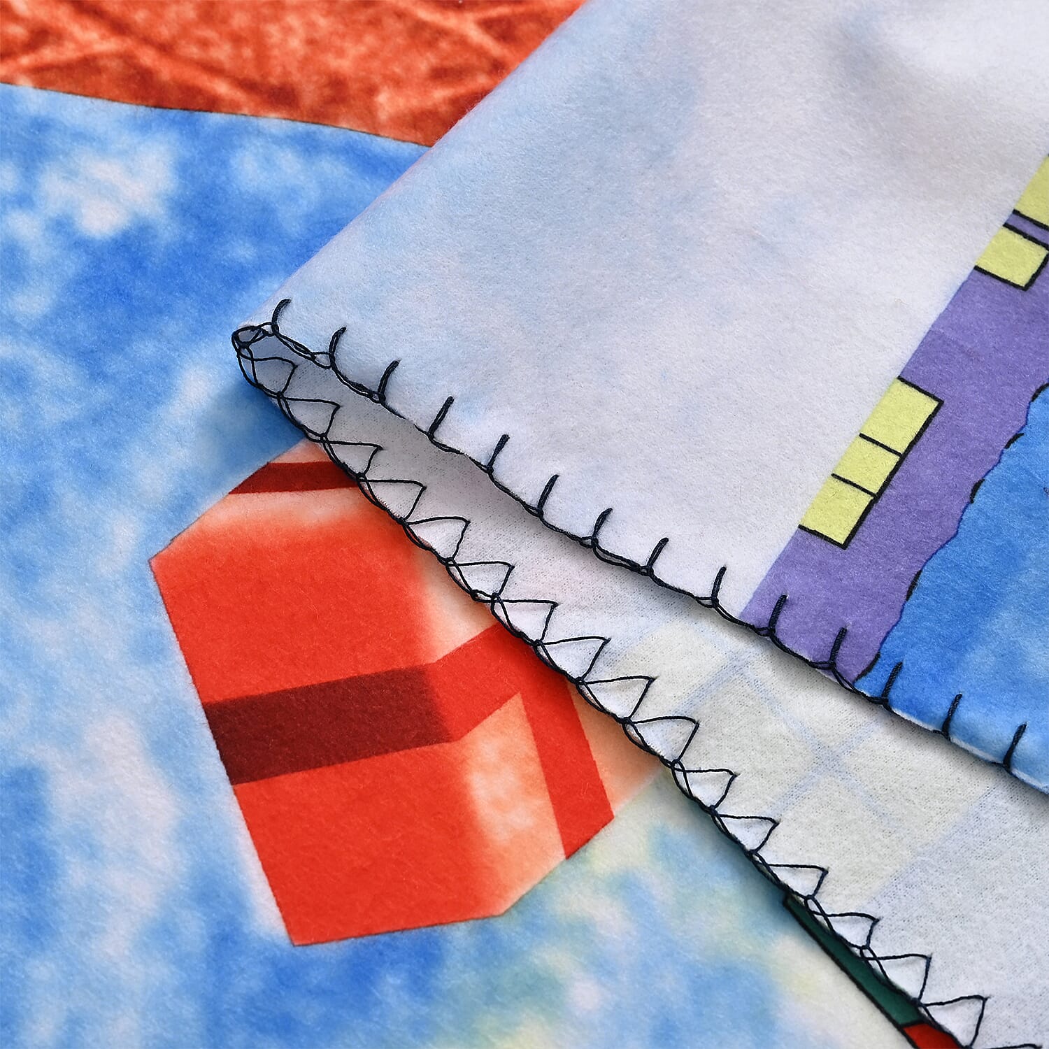 MUST HAVE GIFT IDEA- Santa & Angel Digital Print Cosy Fleece Throw (220gsm) - Angel