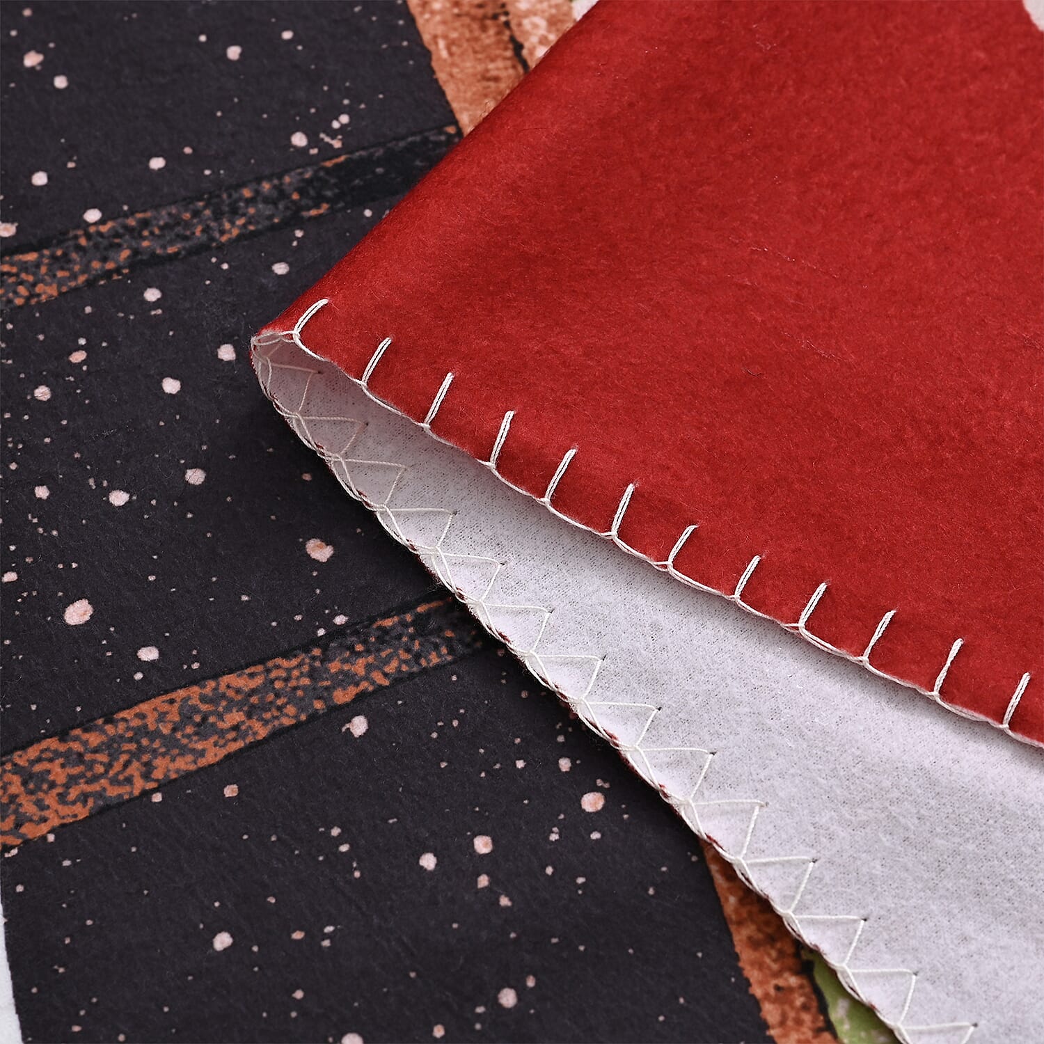 Santa Claus Digital Print Throw (220gsm) - Red