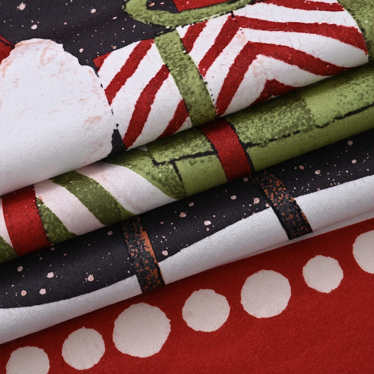 Santa Claus Digital Print Throw (220gsm) - Red