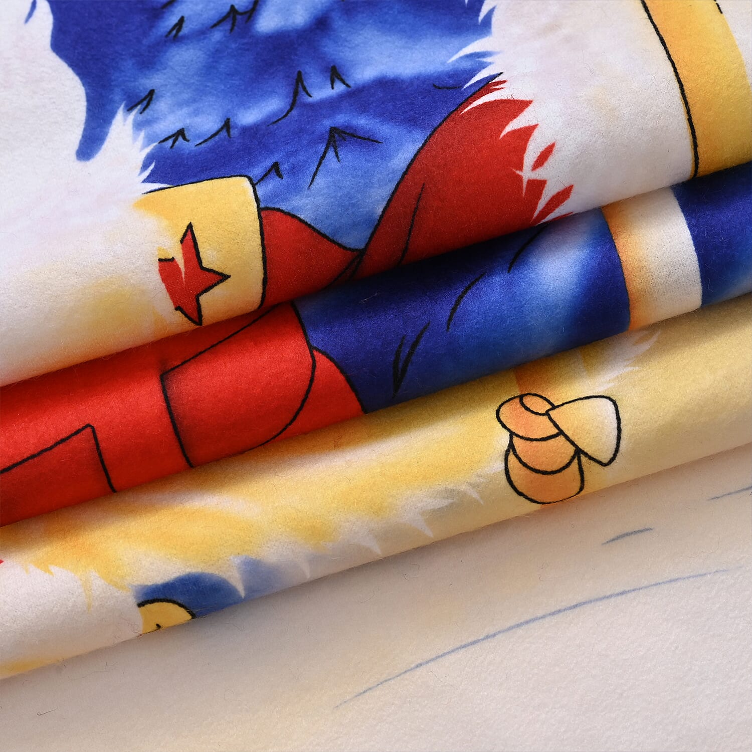 Santa Claus Digital Print Throw (220gsm) - Blue