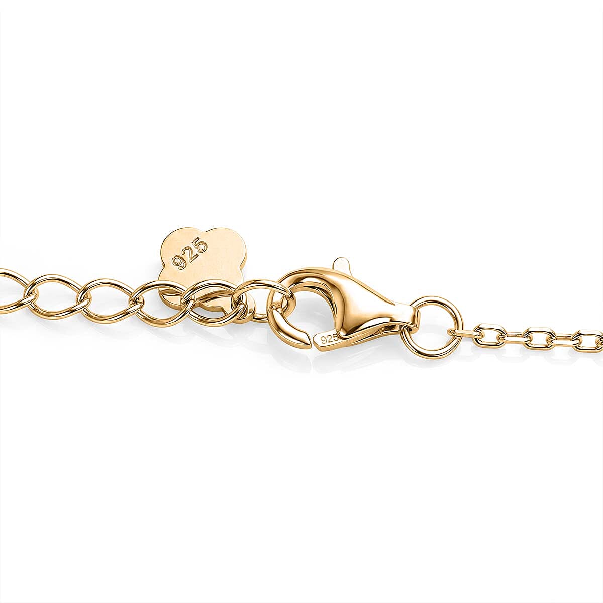 Blue Apatite Necklace (Size - 16 - 2 Ext) with Lobster Clasp in Yellow Gold Plated Sterling Silver 8.00 Ct.