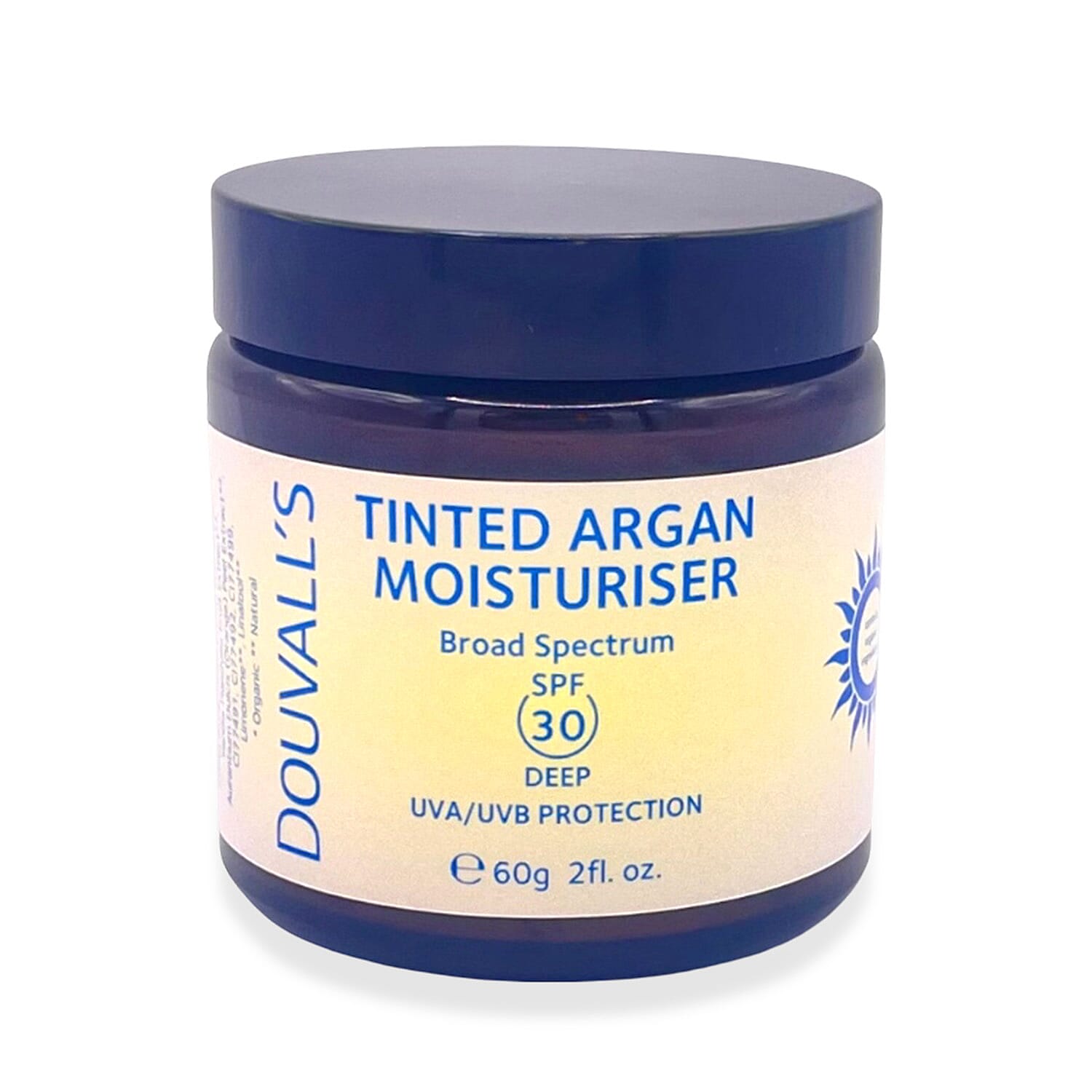 Douvalls- Tinted SPF30 Argan Moisturiser - 60ml (Deep)