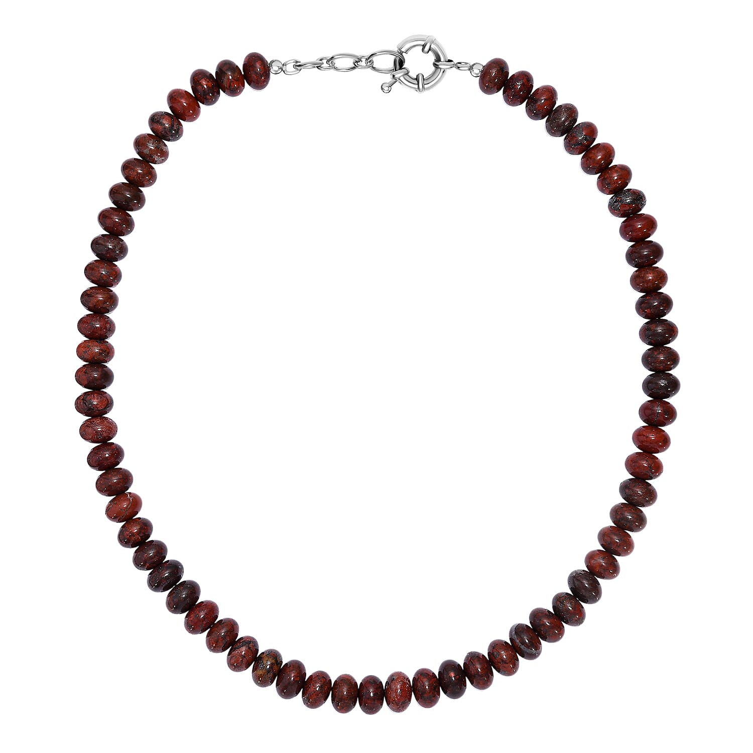 Red Jasper Necklace (Size - 18-1 Ext.) with Senorita Clasp 330.00 Ct.
