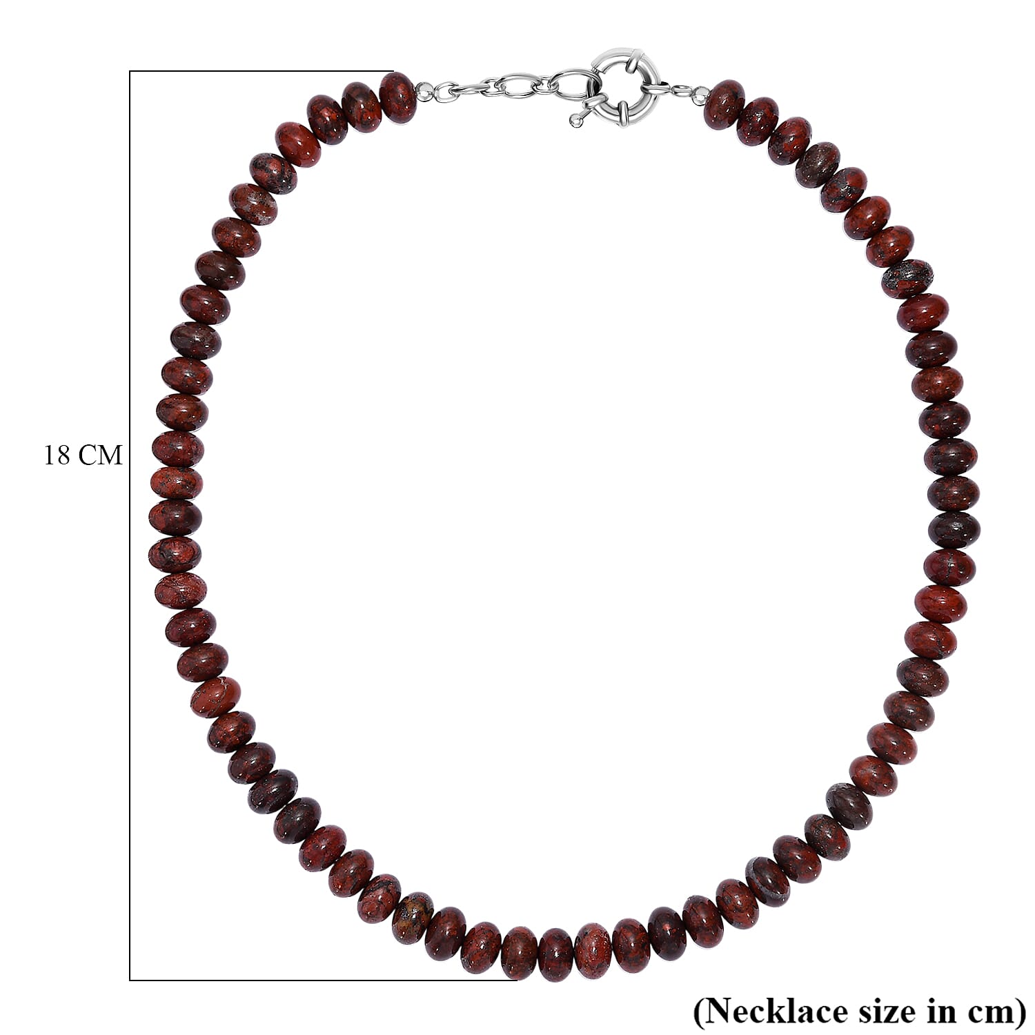 Red Jasper Necklace (Size - 18-1 Ext.) with Senorita Clasp 330.00 Ct.
