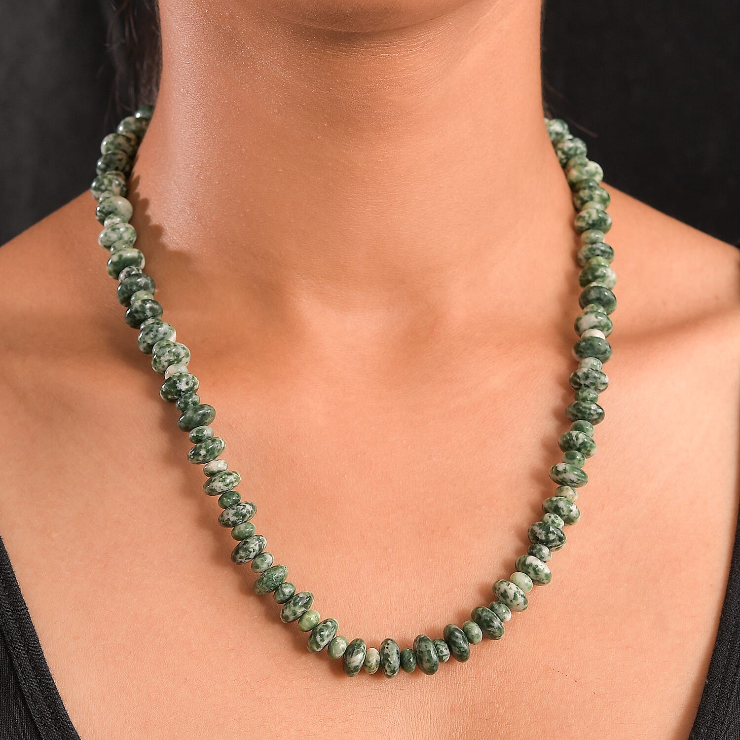 Green Agate Necklace (Size - 20-2 Ext) with Lobster Clasp 290.00 Ct.