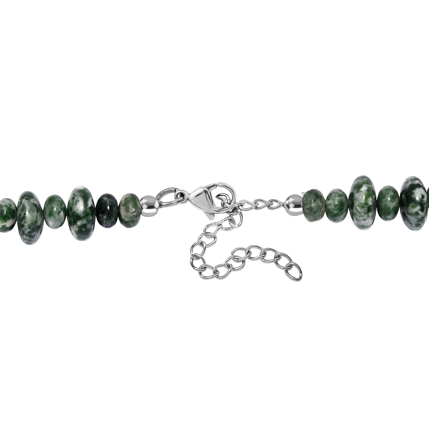 Green Agate Necklace (Size - 20-2 Ext) with Lobster Clasp 290.00 Ct.