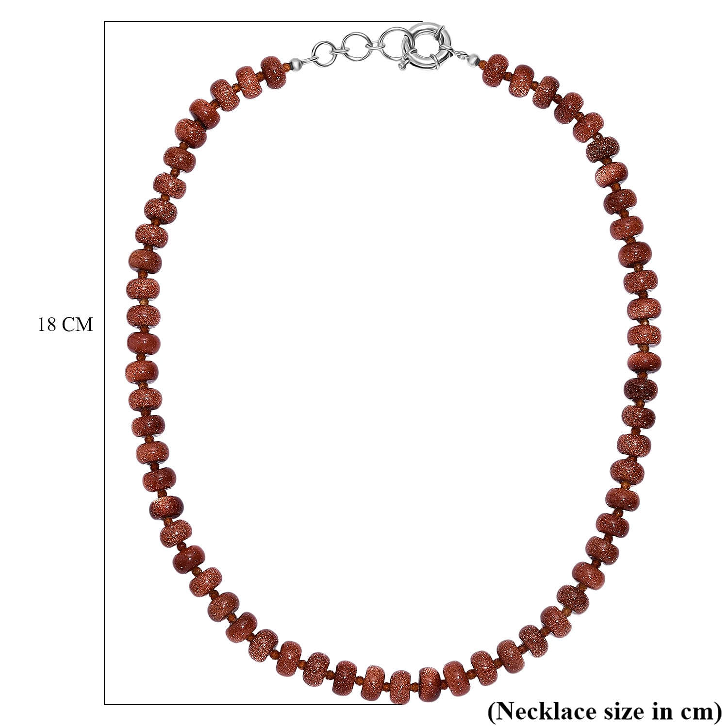 Gold Sandstone & Hessonite Garnet Necklace (Size 20-1 Ext.) with Senorita Clasp 300.00 Ct.