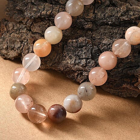 Multi Moonstone Necklace (Size - 18) in Platinum Overlay 450.00 Ct.
