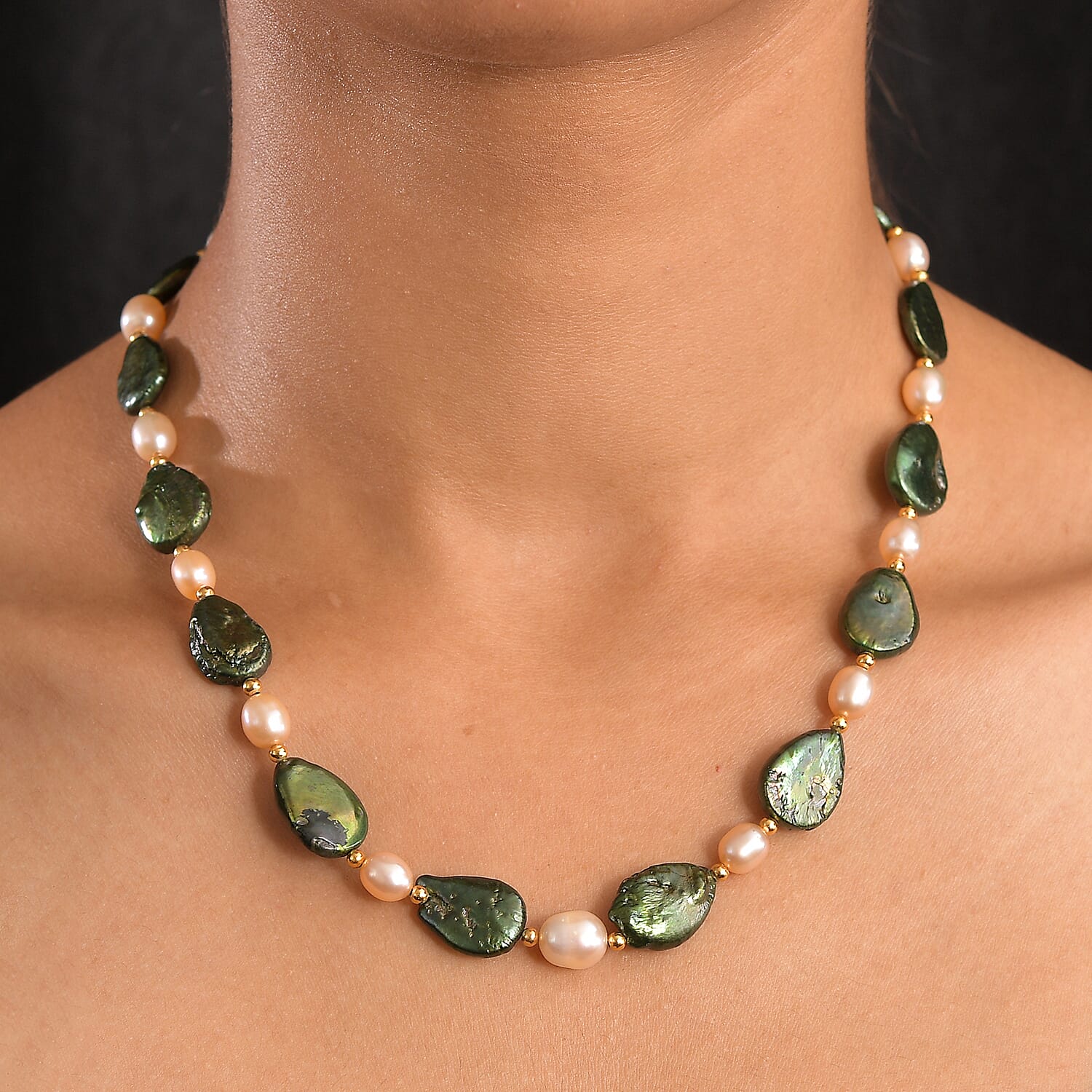 Fresh Water Pearl Necklace (Size - 18-2 Ext.) with Lobster Clasp