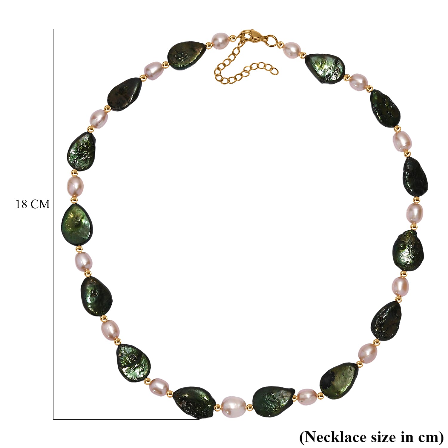 Fresh Water Pearl Necklace (Size - 18-2 Ext.) with Lobster Clasp