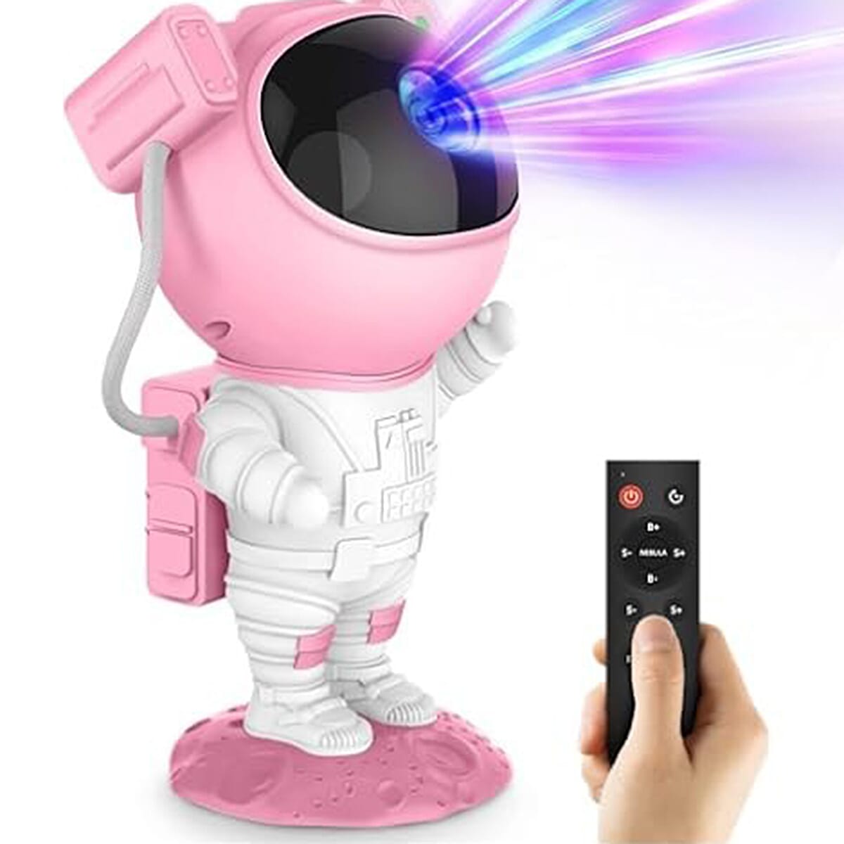 Portable Astronaut Galaxy Nebula Light Projector Lamp (With Remote Control) - Pink
