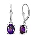 Djoy African Amethyst Solitaire Lever Back Earring in Sterling Silver