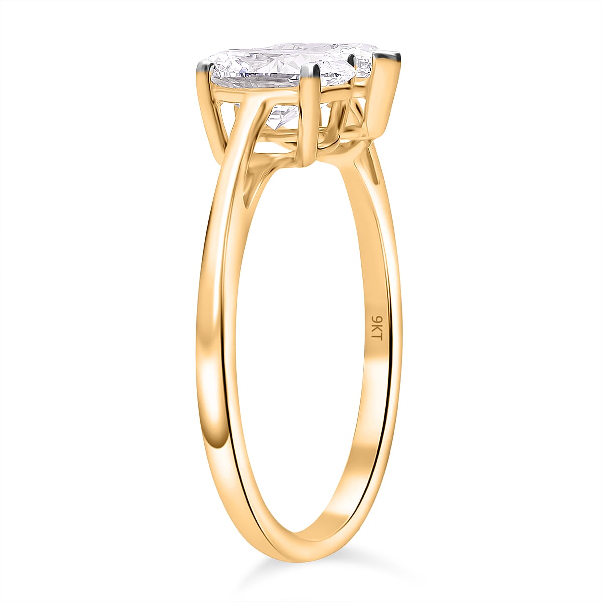 Luxuriant - 9K Gold SGL Certified (VS-EF) Lab Grown Diamond Ring