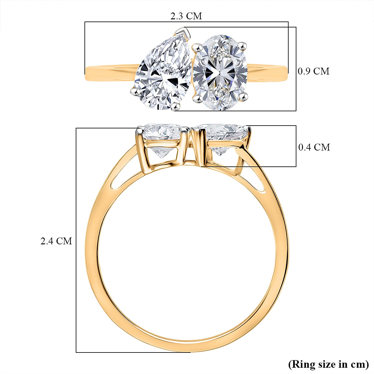 Luxuriant - 9K Gold SGL Certified (VS-EF) Lab Grown Diamond Ring
