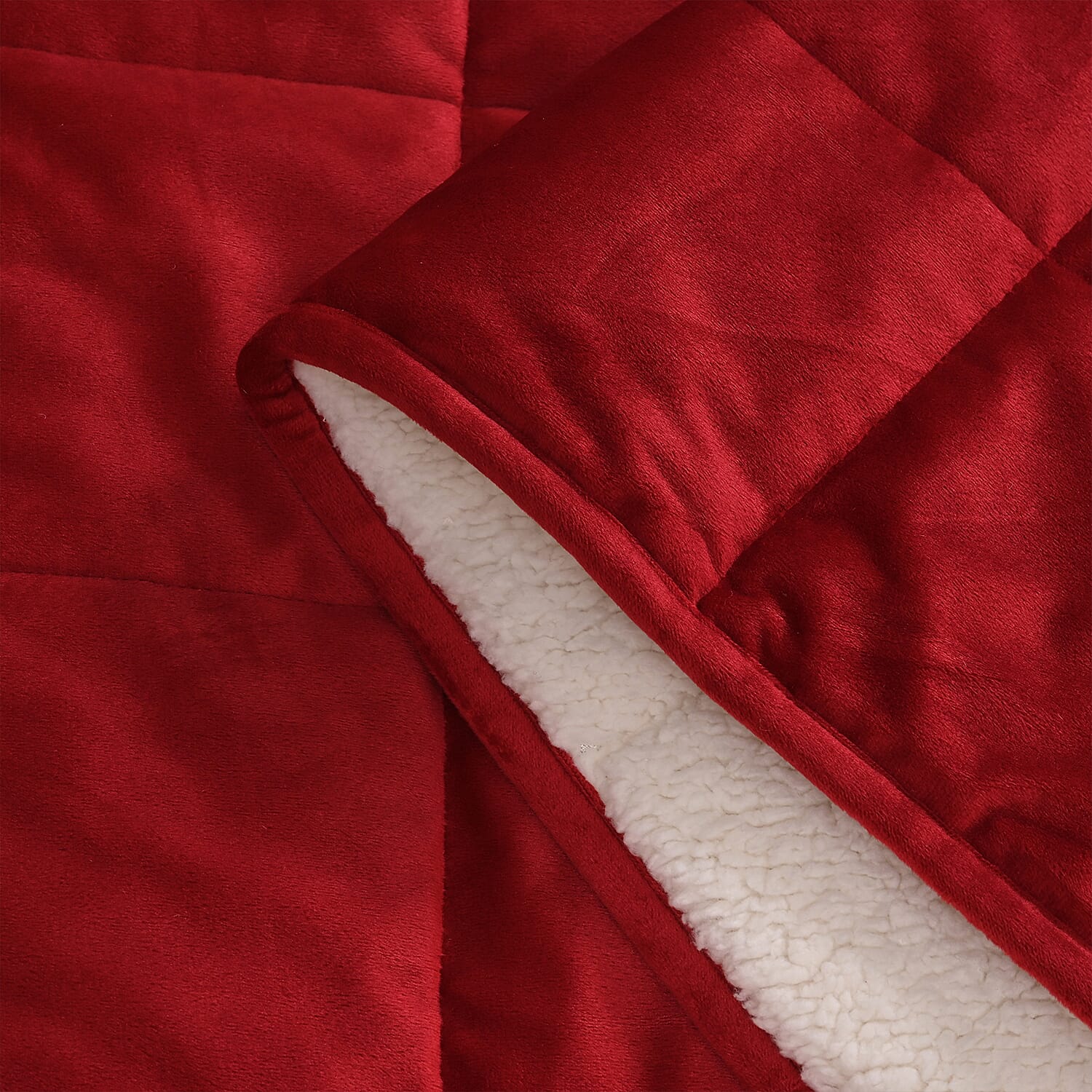 BLACK FRIDAY WEEKEND SPECIAL - Hush Haven Luxury Reversible 7 Layer Weighted Quilt - Size King - Red - ( Approx 7 Kg )