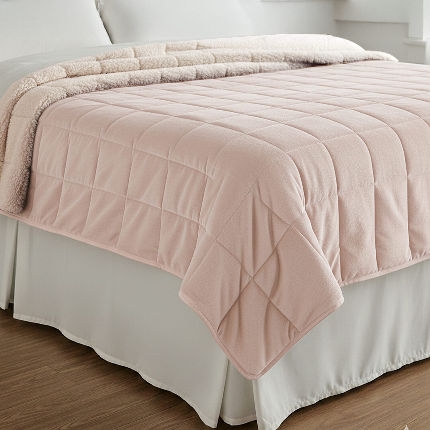 Hush Haven Luxury Reversible 7 Layer Weighted Quilt - Size King - Cream - ( Approx 7 Kg )