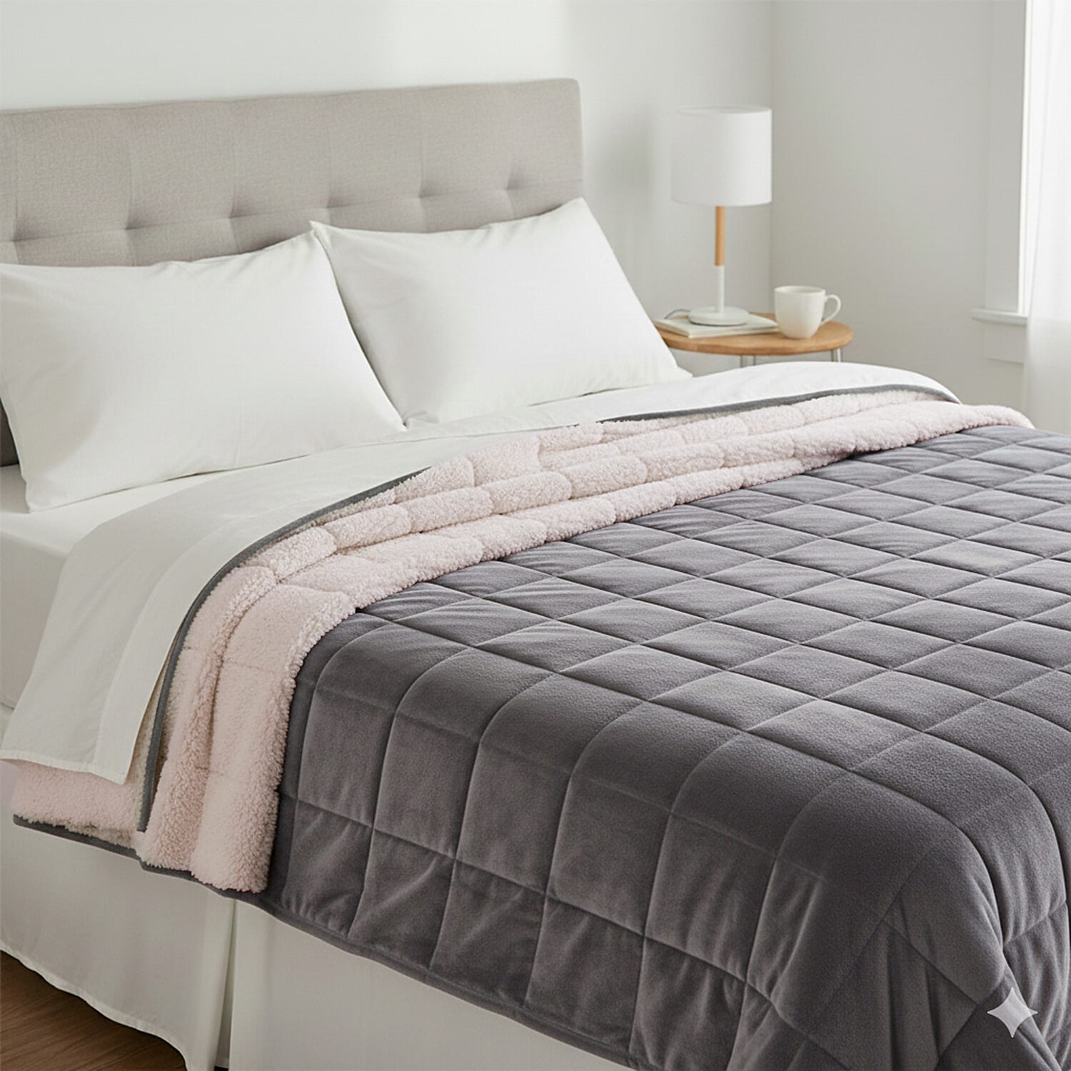 BLACK FRIDAY WEEKEND SPECIAL - Hush Haven Luxury Reversible 7 Layer Weighted Quilt - Size King - Grey - ( Approx 7kg )