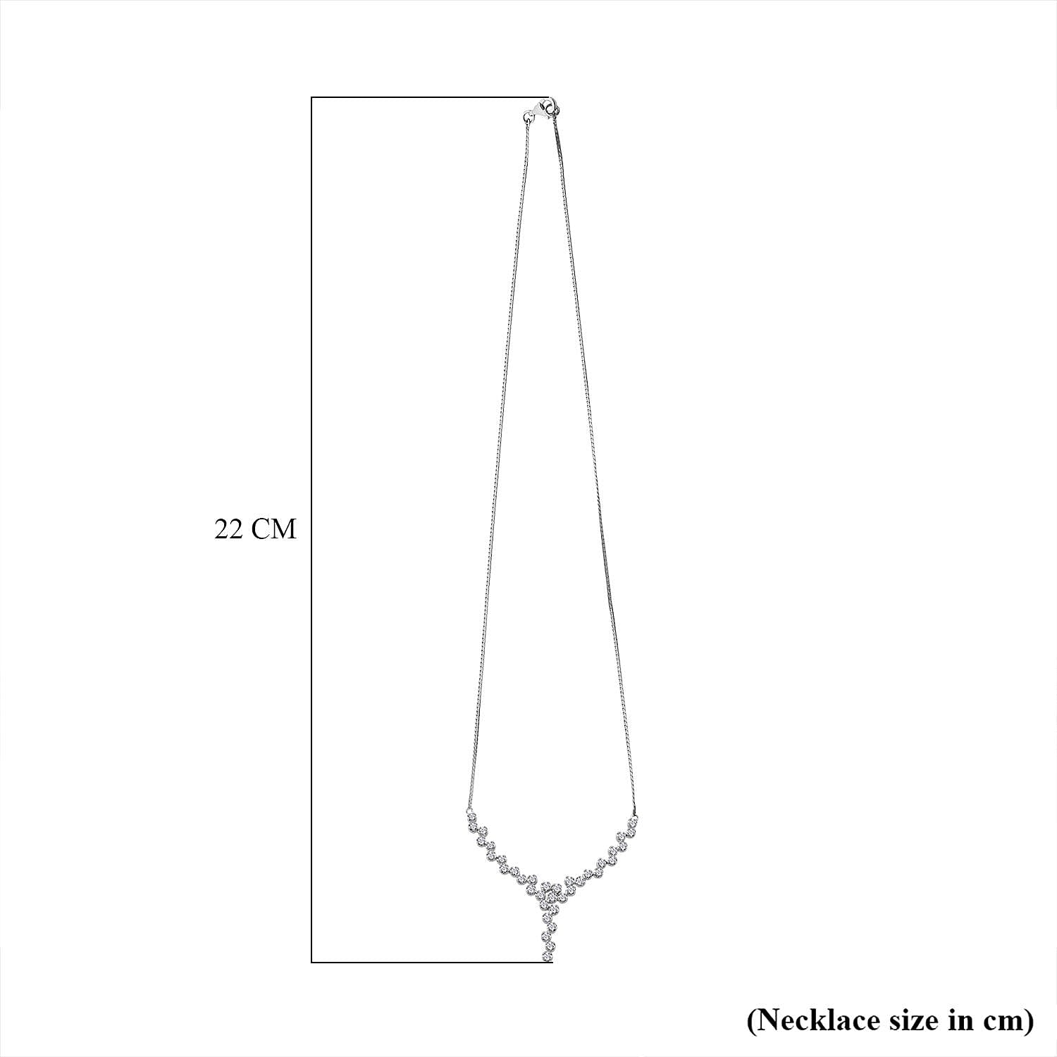 Luxuriant Red Carpet Collection - Lab Grown Diamond (SI-GH) Bubble Necklace (Size 18) in Rhodium Overlay Sterling Silver 1.50 Ct, Silver Wt. 6.90 Gms.