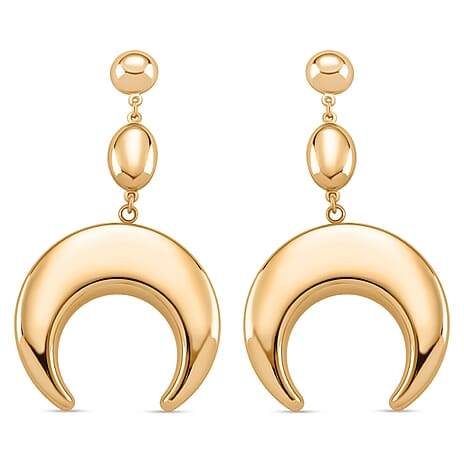 Close Out Deal - Designer Inspired HorseShoe Earring with Push Back in Yellow Gold Colour Tone