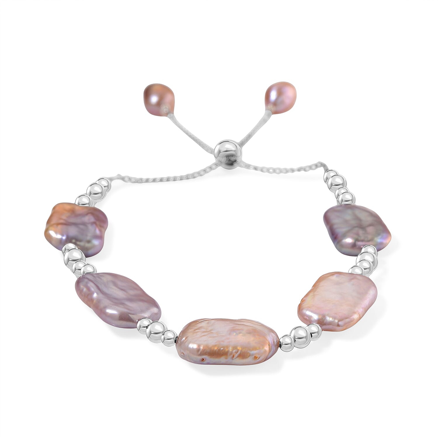 Purple Keshi Pearl Bolo Bracelet (Size 6-9 Adjustable)