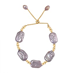 Purple Keshi Pearl Bolo Bracelet (Size 6-9 Adjustable)