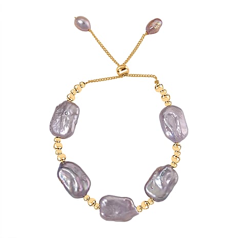 Purple Fresh Water Pearl Bracelet (Size 6-9 Inch Adjustable)