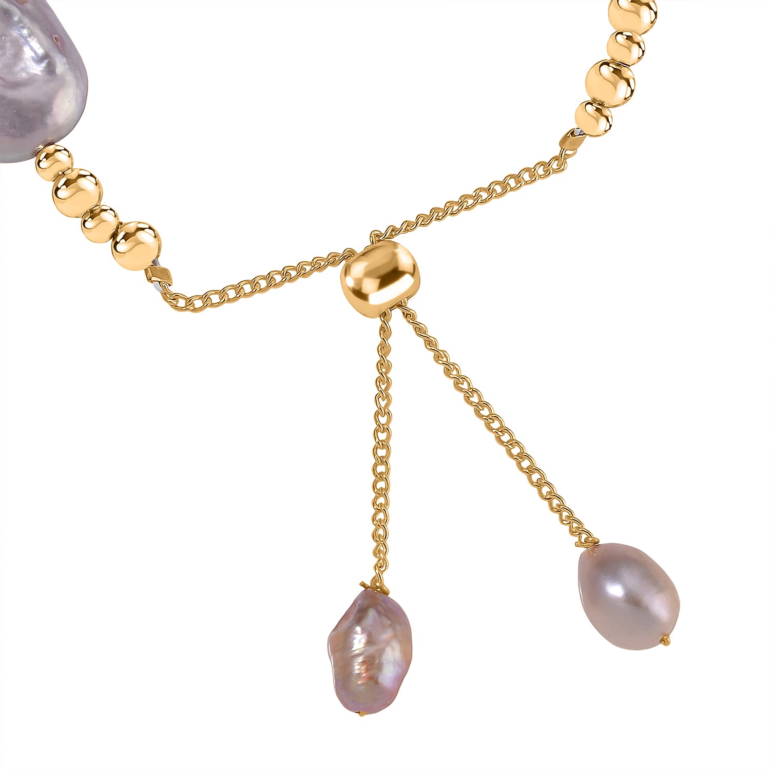 Purple Fresh Water Pearl Bracelet (Size 6-9 Inch Adjustable)