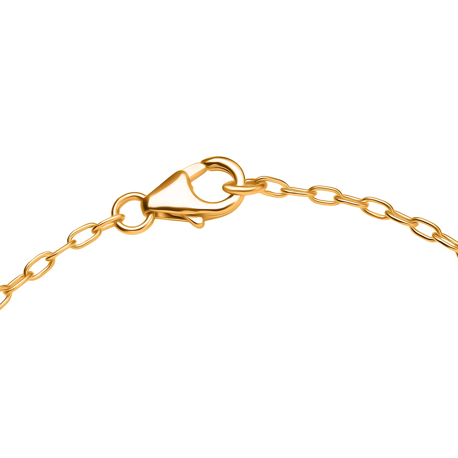 Luxuriant Diamond Lab Grown Diamond (SI-G-H) Chain Bracelet (Size - 7.5) with Lobaster Clasp in 18K Vermeil Yellow Gold Sterling Silver