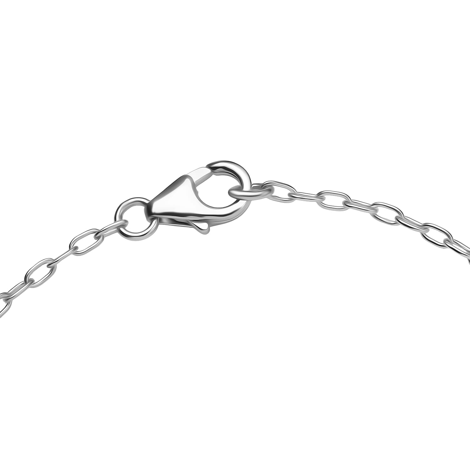 Luxuriant Diamond Lab Grown Diamond (SI-G-H) Chain Bracelet (Size - 7.5) with Lobaster Clasp in Rhodium Overlay Sterling Silver