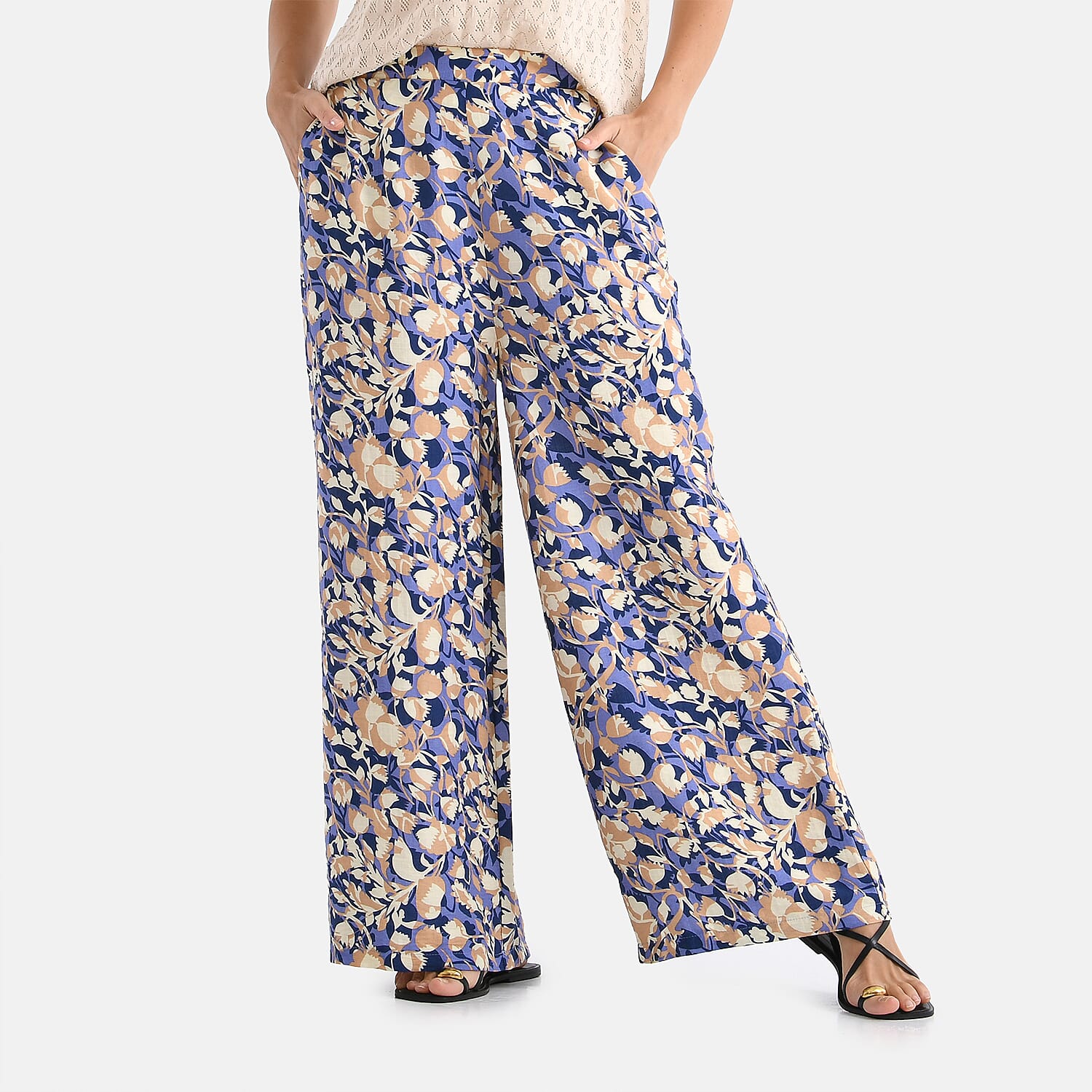 Maisi-Printed-Jean-and-Pant-Trouser-Size-Small-Blue-Blue