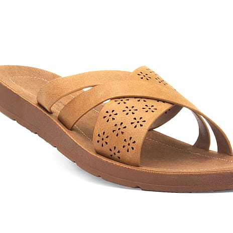 Cushion Walk Ladies Flexisole Mule Sandal (Size - 6) - Tan