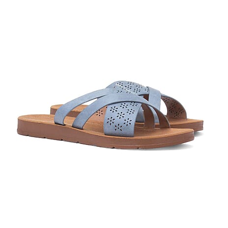 Cushion Walk Ladies Flexisole Mule Sandal (Size - 3) - Blue