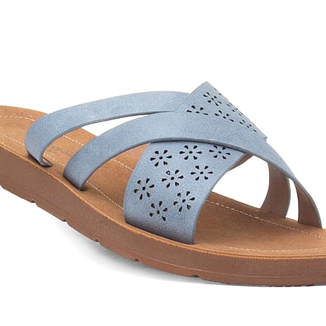 Cushion Walk Ladies Flexisole Mule Sandal (Size - 8) - Blue